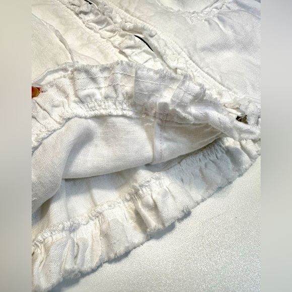 INC 100% LINEN Boho Light Zip Up Jacket Size Small White Womens Spring Summer - Picture 10 of 11